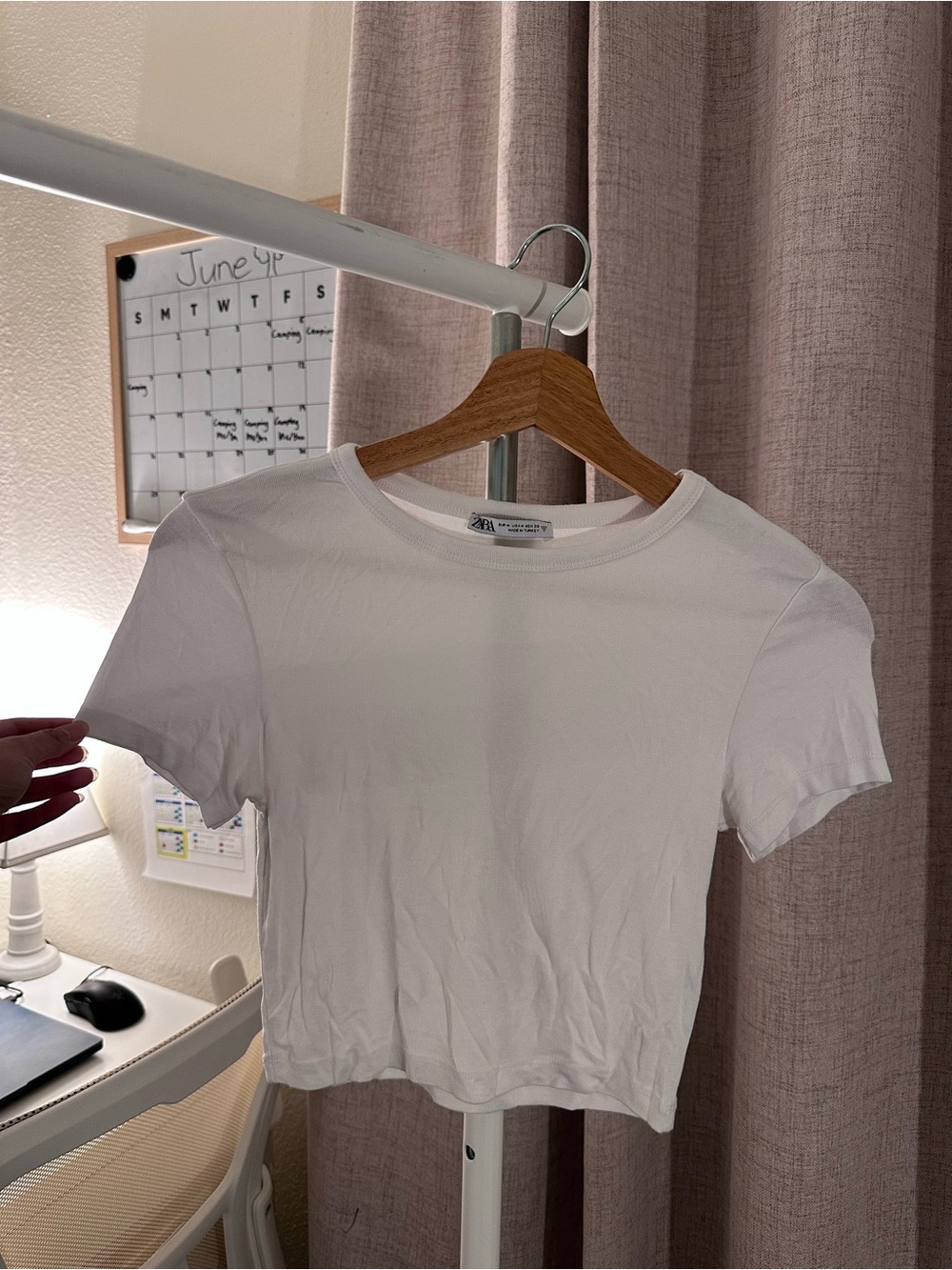 Zara White Cropped Top